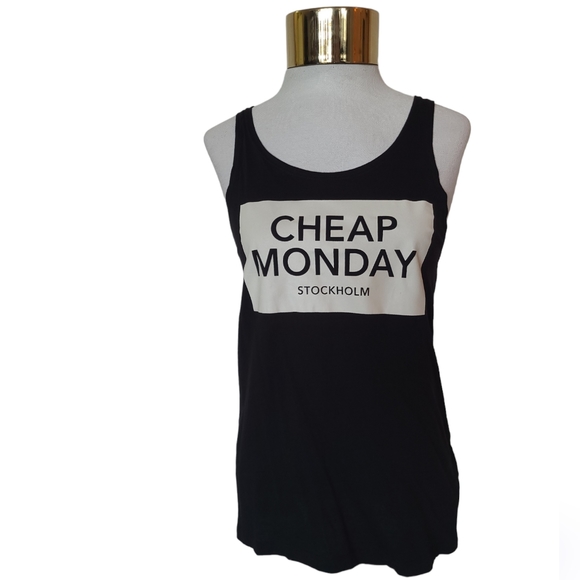 💀Cheap Monday - Black Nomi Tank - Size XXS - Picture 2 of 6